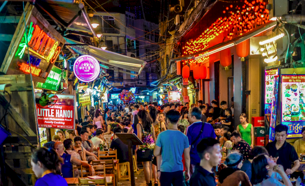 Ta Hien beer street is one of the most lively and accessible areas in Hanoi 